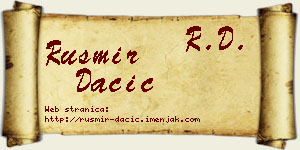 Rusmir Dačić vizit kartica